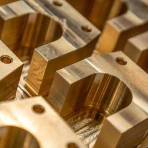 Close-up of Precision Machined Metal Parts